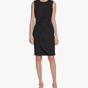 Calvin Klein Elegant Black Sleeveless Dress